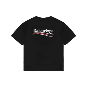 Balenciaga Distressed Cola Logo Digital Print T-Shirt Black Back view
