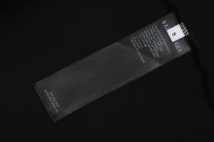 Balenciaga Distressed Logo Print Cotton T-Shirt Black Wash label