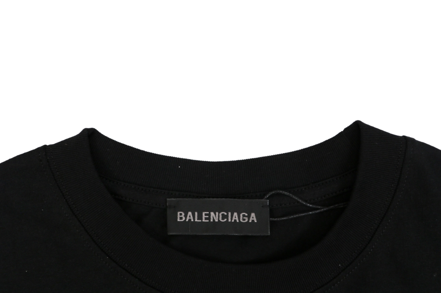 Balenciaga Front Minimal Back Logo T-Shirt Collar