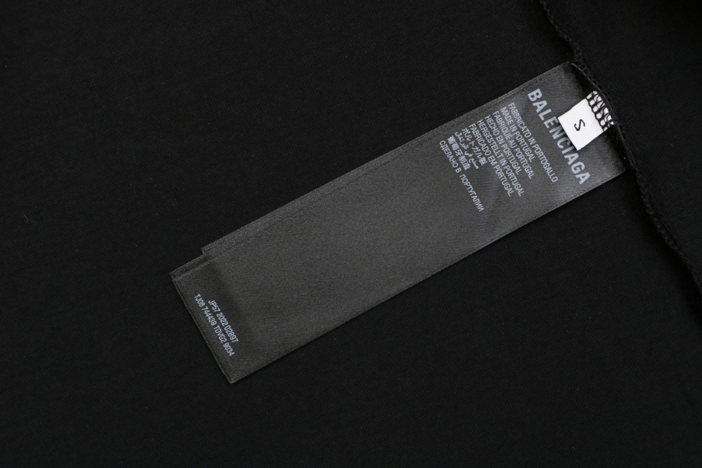 Balenciaga Front Minimal Back Logo T-Shirt Wash label