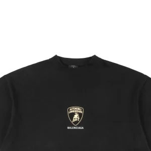 Balenciaga Lamborghini Small Logo Platinum Print T-Shirt