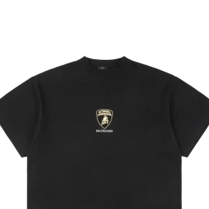 Balenciaga Lamborghini Small Logo Platinum Print T-Shirt
