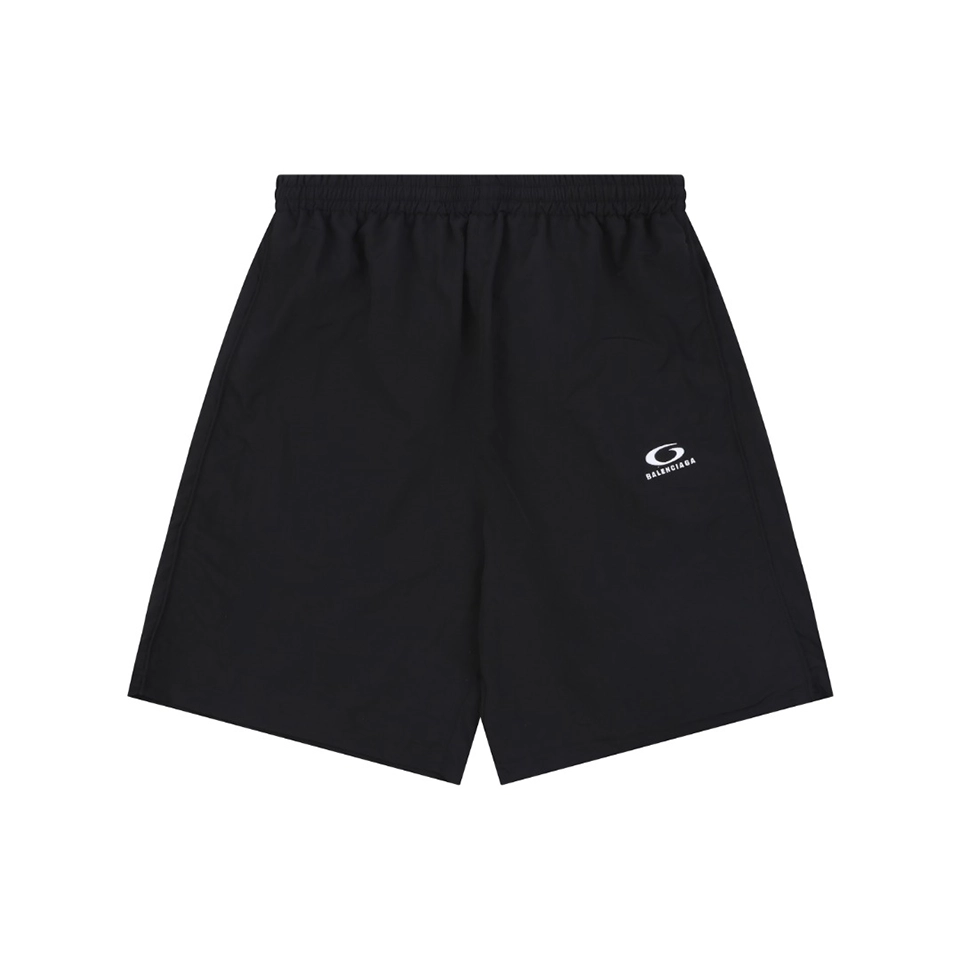 Balenciaga Minimal Logo Woven Shorts Front view