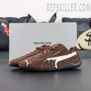 Balenciaga x Speedcat Suede 'Brown White'