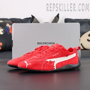 Balenciaga x Speedcat Suede 'Red White'