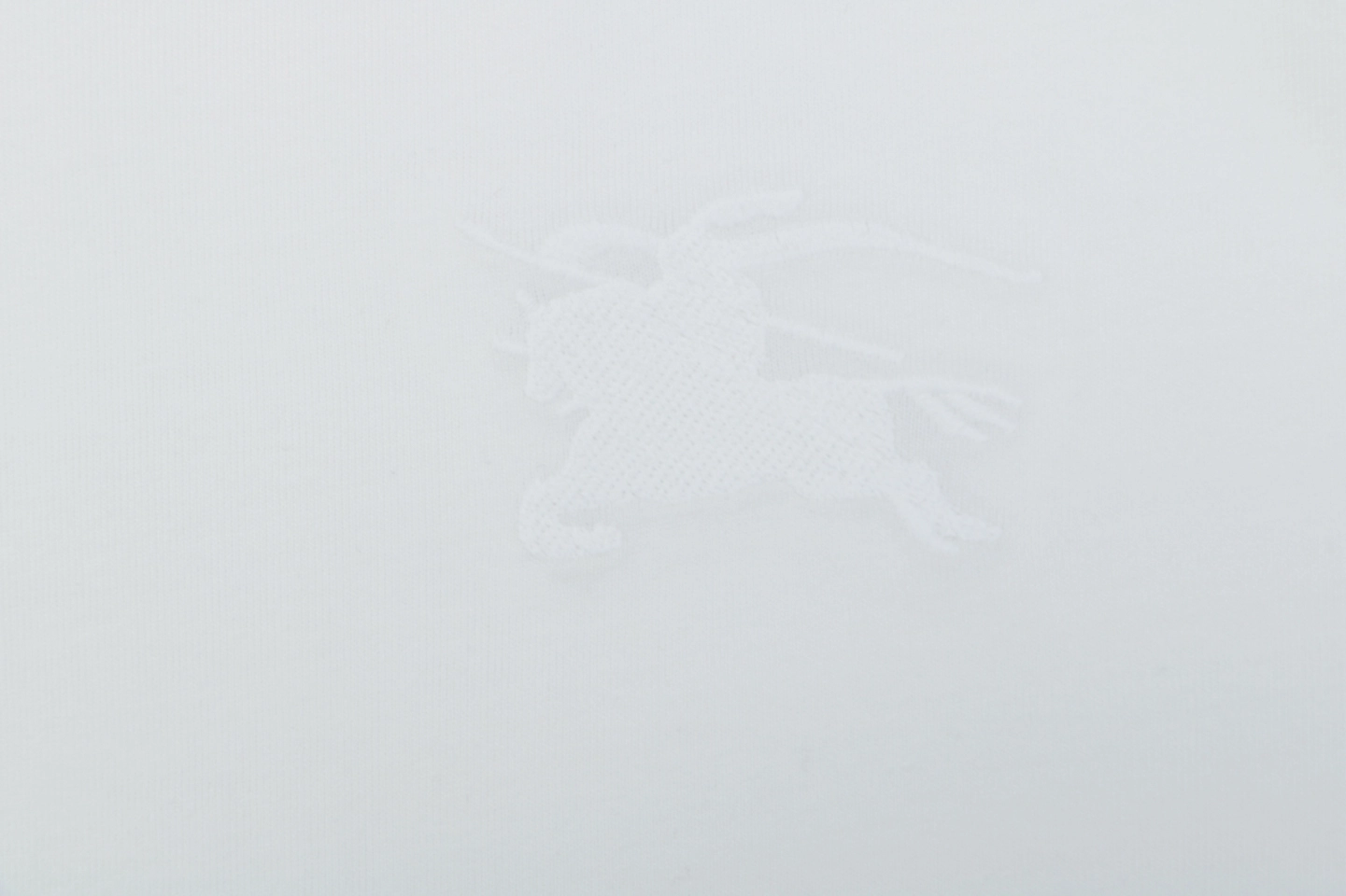 Burberry Check Panel Equestrian Knight Embroidered T-Shirt White Brand