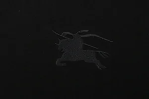 Burberry Check Panel Equestrian Knight Embroidered T-Shirt Black Brand