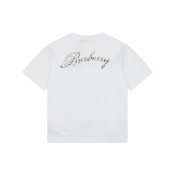 Burberry Cut-Out Check Logo T-Shirt White Back view