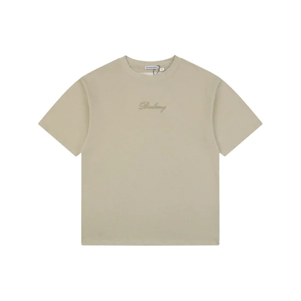 Burberry Cut-Out Check Script Logo T-Shirt Front view