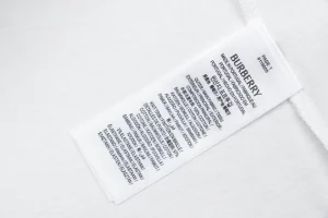 Burberry Equestrian Knight Embroidered Cotton T-Shirt White Wash label