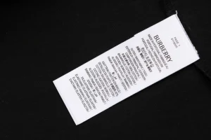 Burberry Equestrian Knight Embroidered Cotton T-Shirt Black Wash label