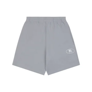 Burberry Equestrian Knight Logo Sweat Shorts Grey Front view