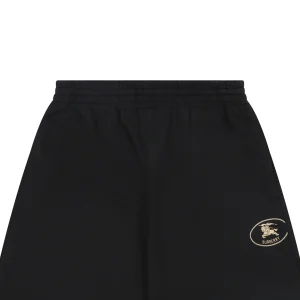 Burberry Equestrian Knight Logo Sweat Shorts Black