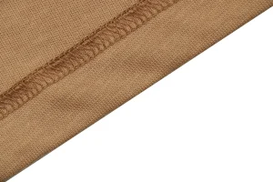 Burberry Vintage Check Collar Cotton T-Shirt Brown