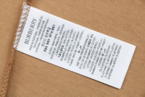 Burberry Vintage Check Collar Cotton T-Shirt Brown Wash label