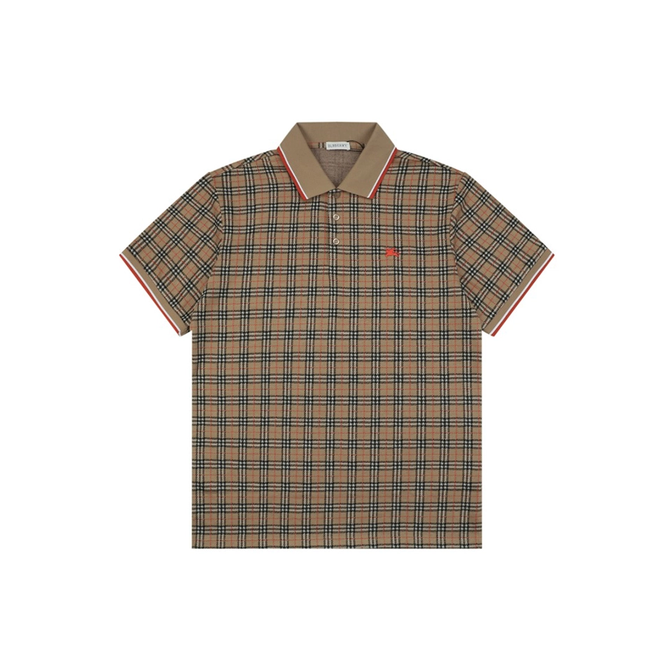 Burberry Vintage Check Jacquard Polo T-Shirt Front view