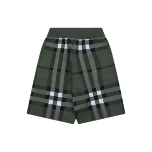 Burberry Vintage Check Jacquard Shorts Green Back view