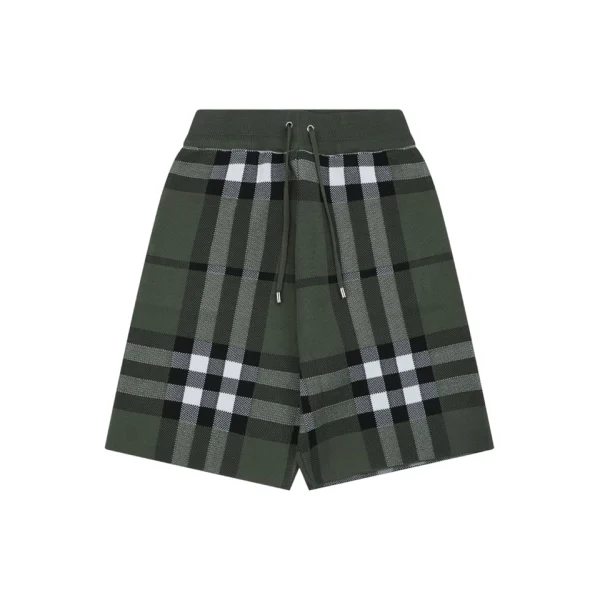 Burberry Vintage Check Jacquard Shorts Green Front view