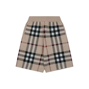 Burberry Vintage Check Jacquard Shorts Brown Back view