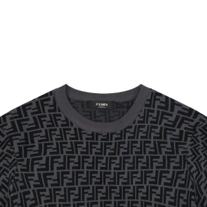 Fendi All-Over FF Jacquard Knit T-Shirt