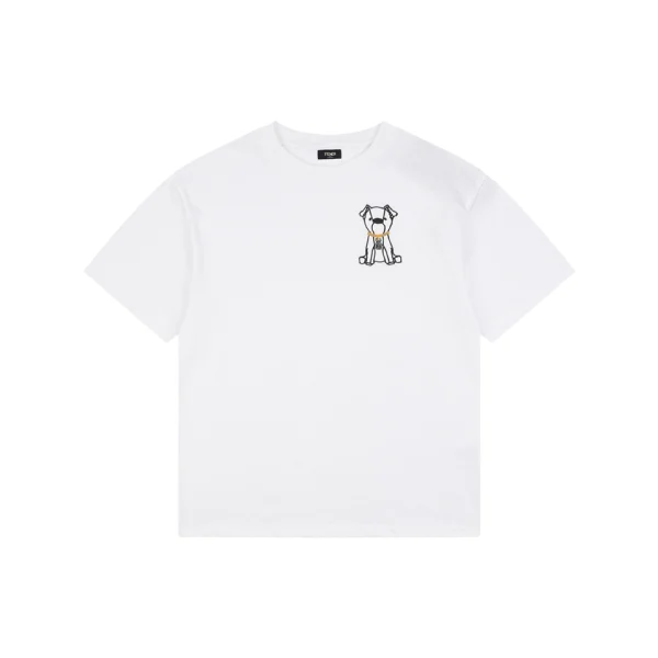 Fendi Embroidered Dog Patch T-Shirt Front view