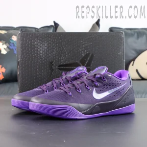 Kobe 9 EM Low Protro front view with signature box background