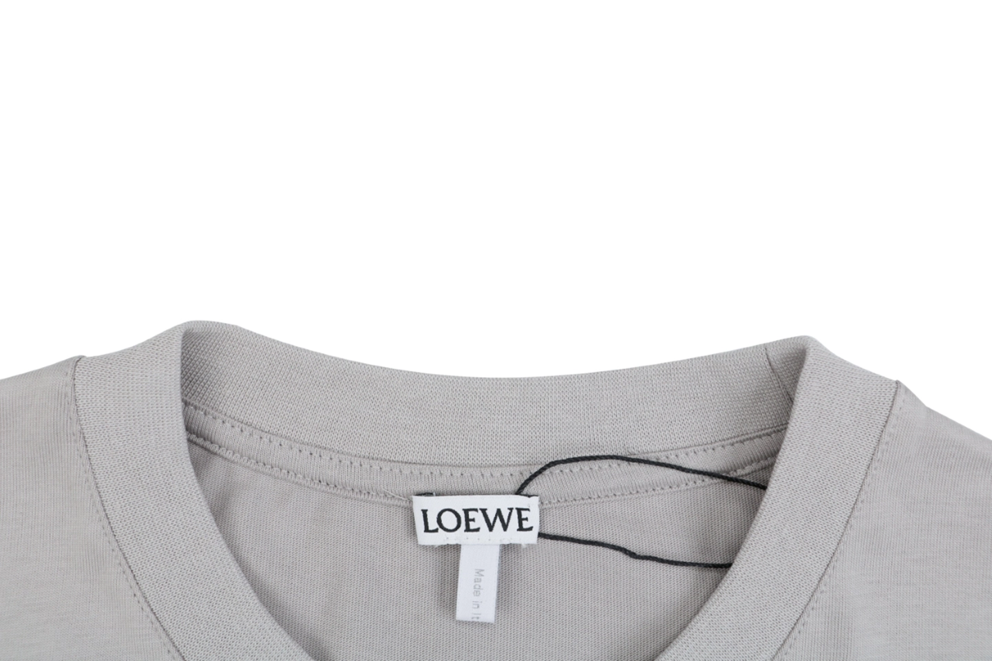 Loewe Anagram Embroidered T-Shirt Grey Collar