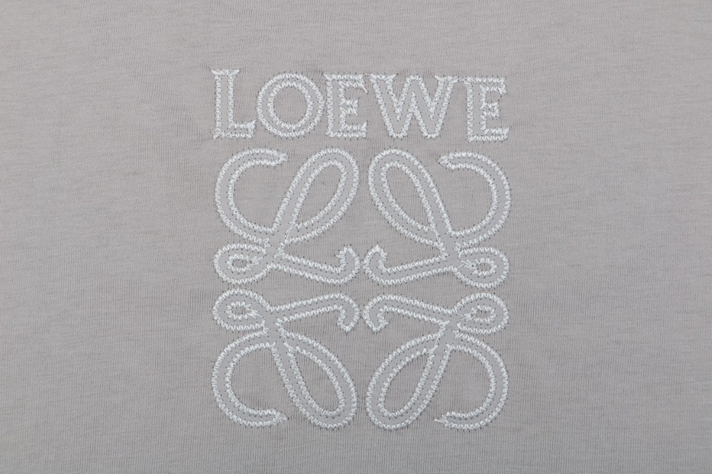 Loewe Anagram Embroidered T-Shirt Grey Front Brand