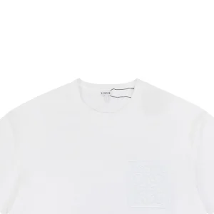 Loewe Embossed Anagram Cotton T-Shirt White