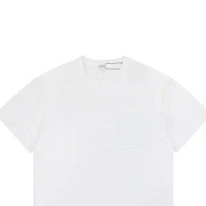 Loewe Embossed Anagram Cotton T-Shirt White