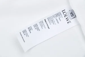 Loewe Frog Embroidered Anagram Cotton T-Shirt White Wash label