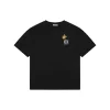 Loe Frog Embroidered Anagram Cotton T-Shirt (Black/White)