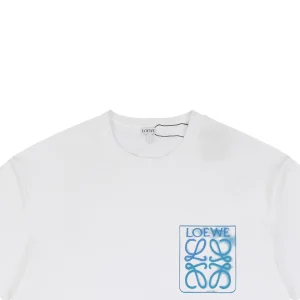Loewe Gradient Anagram Faux Pocket Embroidered T-Shirt White