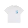 Loe Gradient Anagram Faux Pocket Embroidered T-Shirt (White/Black)