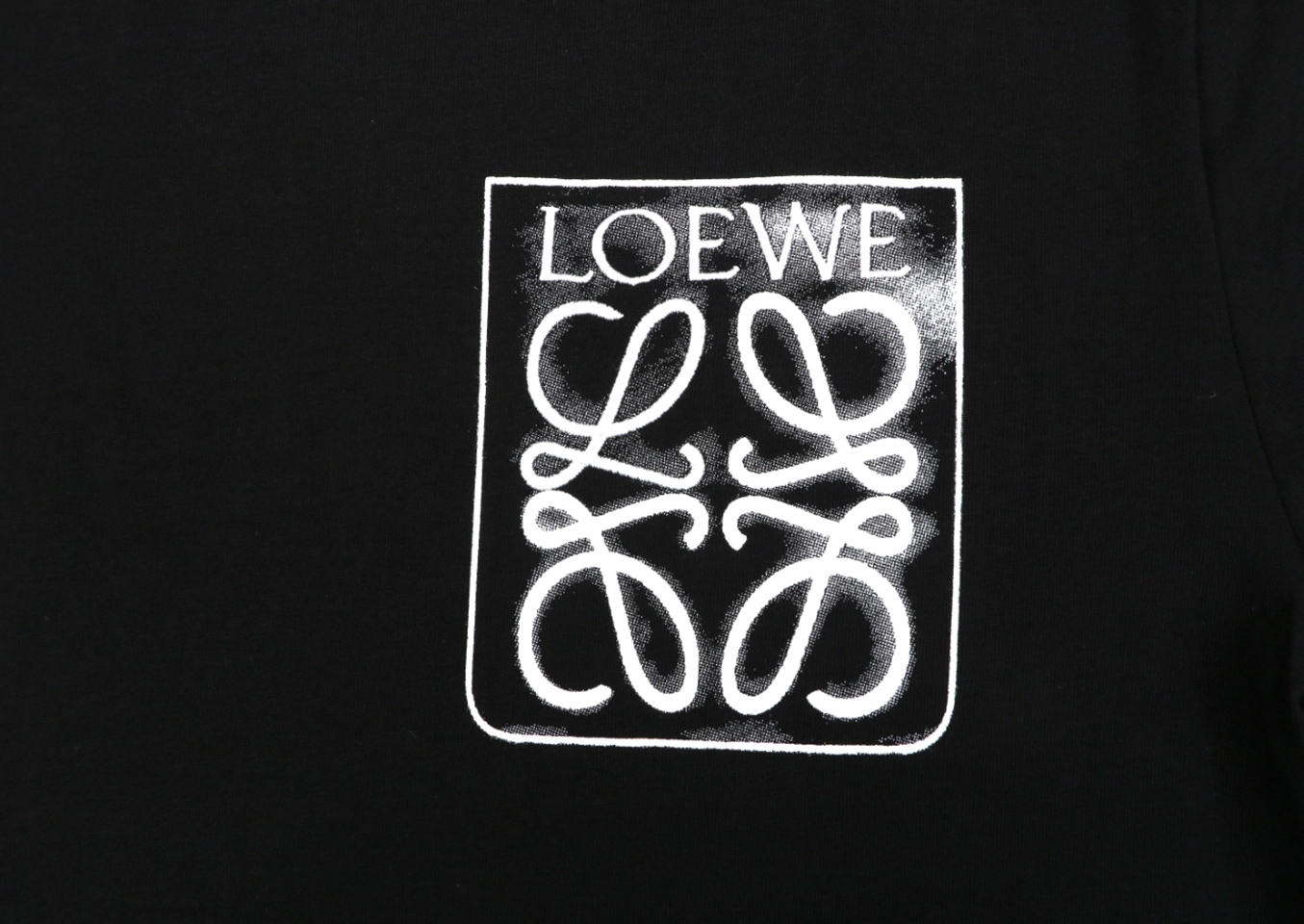 Loewe Gradient Anagram Faux Pocket Embroidered T-Shirt Black Front Print