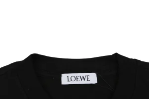 Loewe Green Orange Anagram Embroidered Logo T-Shirt Black Collar
