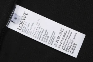 Loewe Green Orange Anagram Embroidered Logo T-Shirt Black Wash label