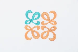 Loewe Green Orange Anagram Embroidered Logo T-Shirt White Brand