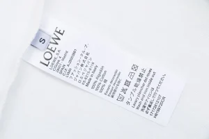 Loewe Green Orange Anagram Embroidered Logo T-Shirt White Wash label