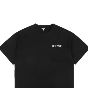 Loewe Logo Pocket Cotton T-Shirt Black