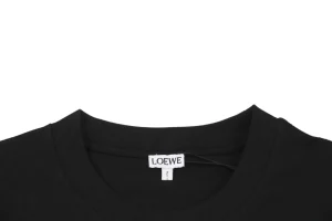Loewe Logo Pocket Cotton T-Shirt Black Collar