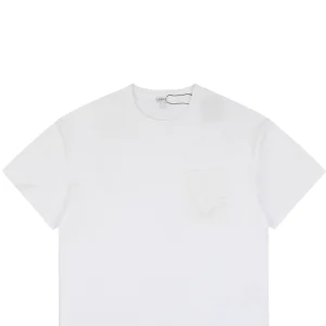 Loewe Tonal Anagram Pocket Embroidered T-Shirt White
