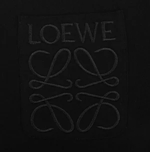 Loewe Tonal Anagram Pocket Embroidered T-Shirt Black Brand