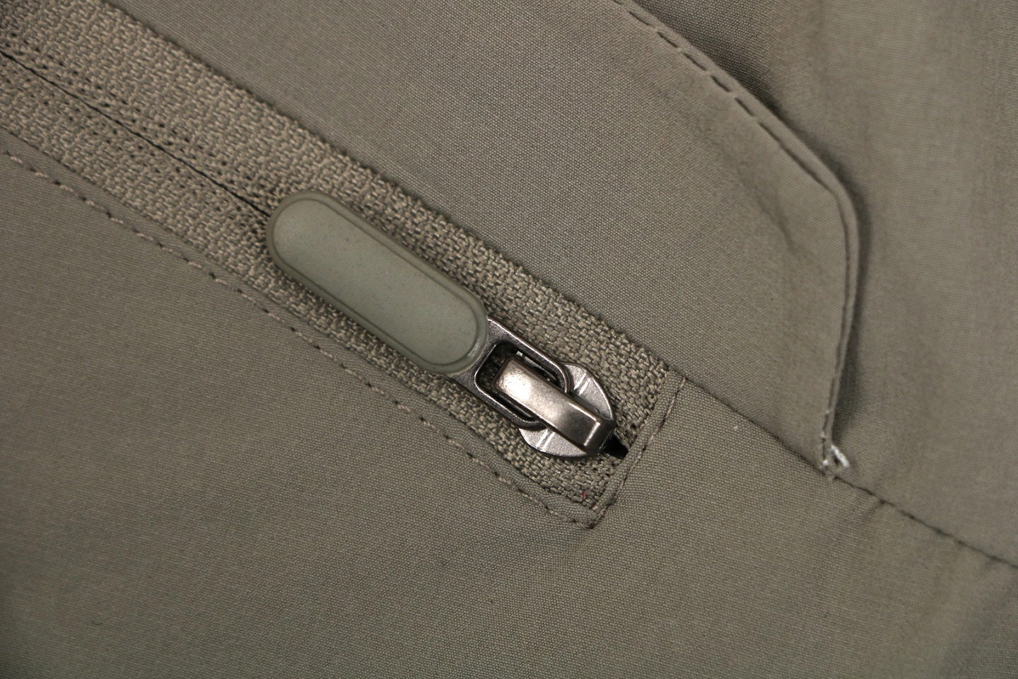 Lululemon Performance Quick-Dry Straight-Leg Pants Brown Zipper puller
