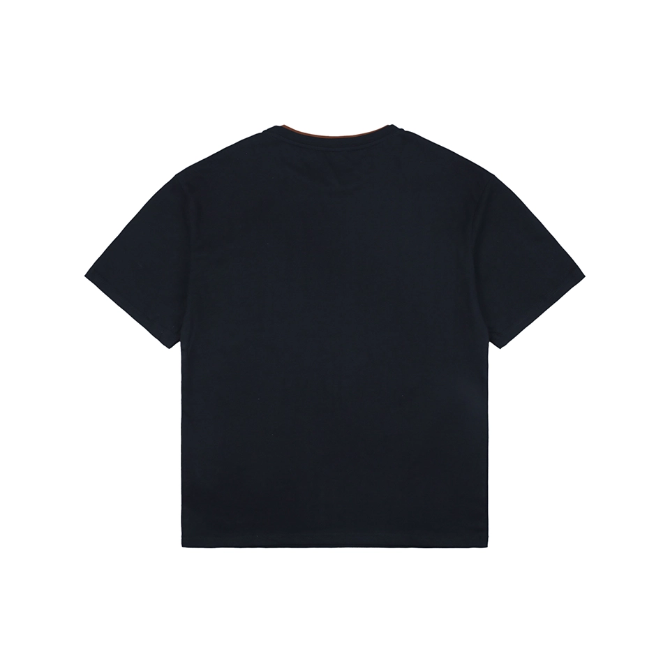 Moncler Archive Double-Layer Collar T-Shirt Navy Back view