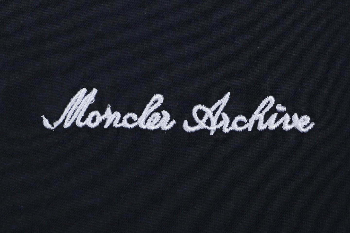 Moncler Archive Double-Layer Collar T-Shirt Navy Brand