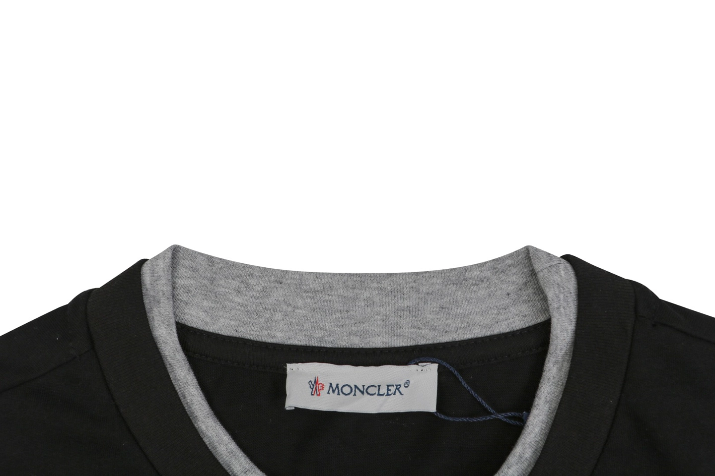 Moncler Archive Double-Layer Collar T-Shirt Black Collar