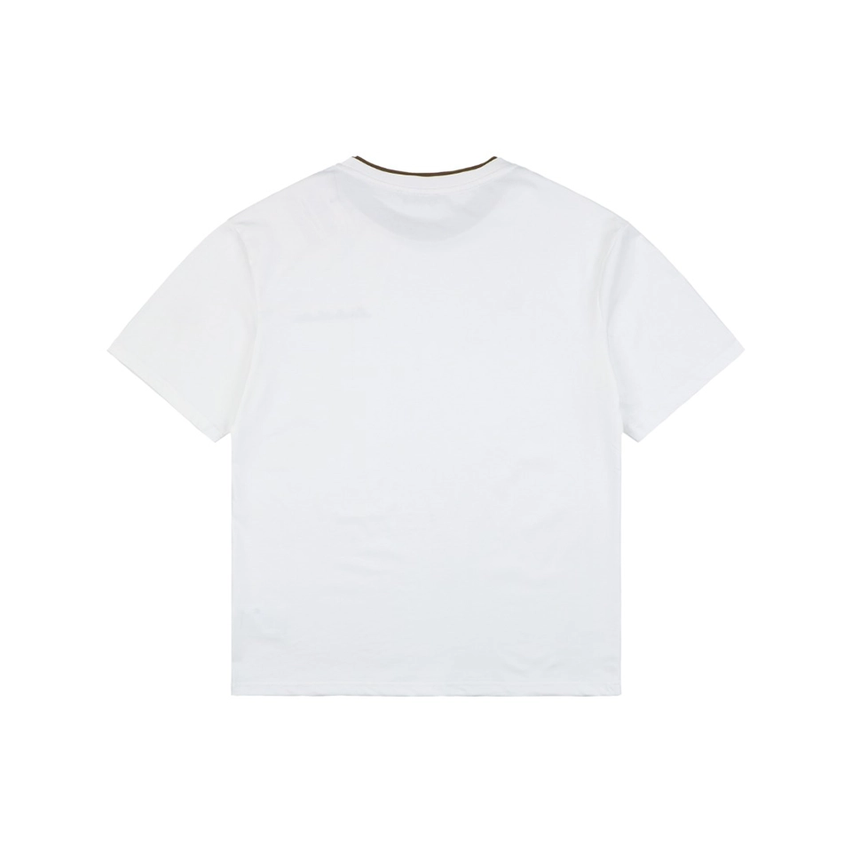 Moncler Archive Double-Layer Collar T-Shirt White Back view