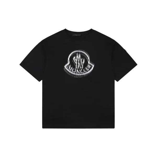 Moncler Distorted Logo Graphic T-Shirt Front view