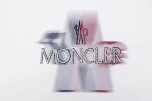 Moncler Gradient Logo Graphic T-Shirt White Front Print